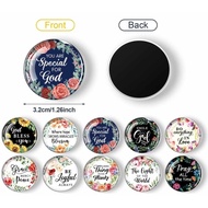 10 pc 3 cm Bible verse crystal magnet fridge magnet