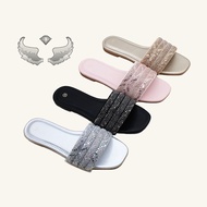 Guyana Women's Shoes Outer Wear Rhinestone Craft Shoes Flat slippers Ladies Shoes