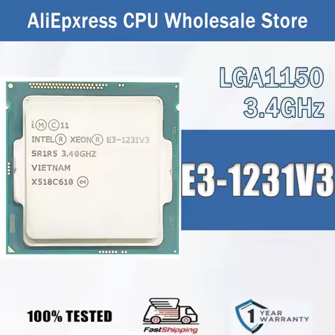 Intel Xeon E3-1231V3 3.4GHz Quad-Core 8M 80W E3 1231 V3 Computer CPU Processor Server E3 1231V3 Pack