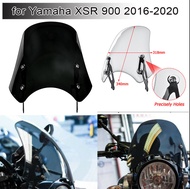 UltrasupplierสำหรับYamaha XSR900 XSR 900 2016 2017 2018 2019 2020กระจกรถจักรยานยนต์กระจกรถยนต์กันลมDeflector Flyscreenพร้อมBracket (ควัน/ควันไฟ)