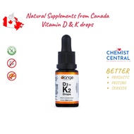 D3 + K2 Drops - Natural Liquid Supplements [15ml] - Orange Naturals - Canadian Premium Natural Healt