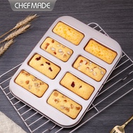 CHEFMADE Financier Cake Pan 8-Cavity Non-Stick Muffin Pan Biscuits Cookies Bakeware for Oven Baking 