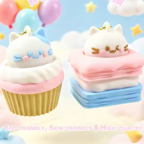 키캡 Cat Key Cap Keychain Kawaii Cat Key Cap Clicker Keyboard Button Keycap Clicker Bag Charm Keychain