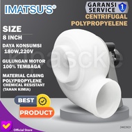 Centrifugal Fan PP Plastik 8" Blower Keong Blower Lemari Asam