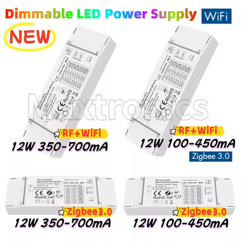 12W Zigbee3.0 Constant Current LED Driver PB-12A-H(WZS),PB-12A-L(WZS)/PB-12A-H(WT) Tuya APP WiFi&RF 