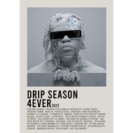 【READY STOCK】Poster Cover Album DRIP SEASON 4EVER by Gunna for room/wall/gift