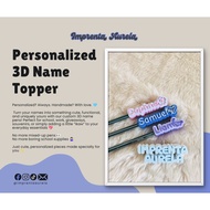 Customized Pencil Topper Name Personalized School Supplies Kids Giveaway Souvenir 3D Print
