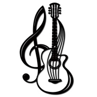 Musical Note & Violin Pattern Metal Wall Sign - Elegant Iron Art Decor for Home, Bar, Cafe, Studio w