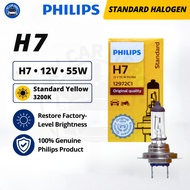 PHILIPS Standard H7 Halogen Car Headlamp Bulb 12V 55W H7 Bulb Lampu Mentol Depan Philip Car Headligh