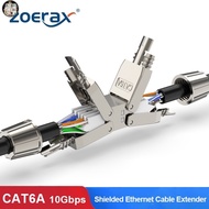 IP Cat6A Cat7 Cable Extender Junction Adapter Connection Box RJ45 Lan Cable Extension Connector Full