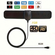 2025 Updated Ultra-Thin TV Antenna, Applicable To Smart TVs And Old-Fashioned TVs With A Coverage Of