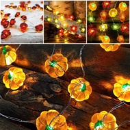 Halloween Pumpkin Pine Cone Maple Leaf Copper Wire Lantern Thanksgiving Festival Decoration Lantern 