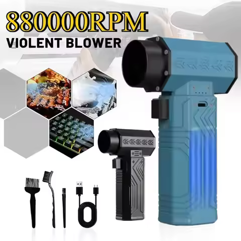 Air Blower 880000RPM High Speed Mini Turbo Jet Fan 10000MAH 600g Thrust 70m/s Wind Brushless Duster 