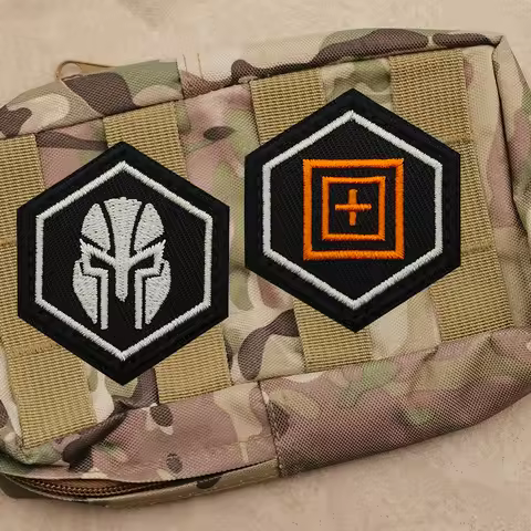 Mini Hexagon Helmet Tactical Patch Mini 511 Embroidered Patch Stickers On Jacket With Hook and Loop