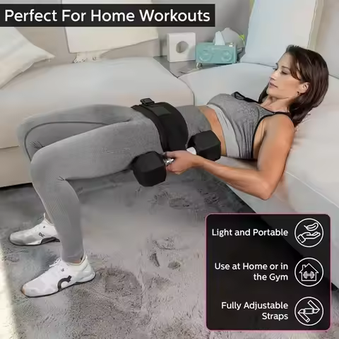 Hip Thrust Weight Belt Adjustable Fitness Hip Belt Dumbbell Kettlebell Weighted Hip Bridge Workout H
