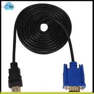 HDTV  Gold Male To VGA HD-15 Male 15Pin Adapter Cable 6FT 1.8M 1080P
