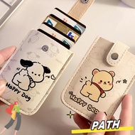 PA-HOME Mini Card Wallet, Pull-out Type RFID Blocking ID Card Holder, Slim 6 Card Pockets PU Leather