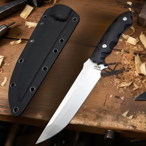 High Hardness DC53 Steel Knife with G10 Handle, Outdoor Camping & Daily Use Cutting Tool