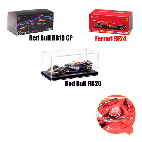 Bburago 1:43 F1Red Bull Rb20 Hardcover #1 Max Verstappen #11 Perez Ferrari SF24 #16 #55 sf23 Monza m