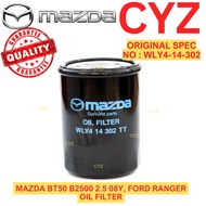 Oil Filter [WLY4-14-302] MAZDA BT50 B2500 2.5 08Y, FORD RANGER