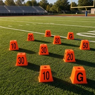 Training Marker Cone Bright Orange American Football Field Marker Cone Football Cones Highly Visible