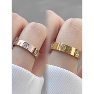 【Pawnable】Car 18K gold 6 diamond ring for couples AU750 fashion casual accessories holiday gift