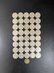 （銀色伍毫40枚1958,60,61,63,64,65,66,67,68,70,71,72,73年）香港硬幣英女王伊利沙伯二世銀色五毫 Government of Hong Kong Queen El