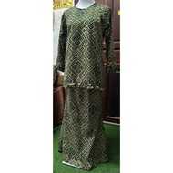 Kurung Batik Hijau Preloved