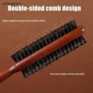 pufangnice Teasing Brush Double Sided Boar Nylon Bristle Comb with Rat Tail Pi for Hair Salon Stylin