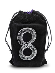 Mystical Serpent Tarot & Dice Bag I Velvet & Satin Drawstring Pouch Ideal Size for Tarot Cards & Ora