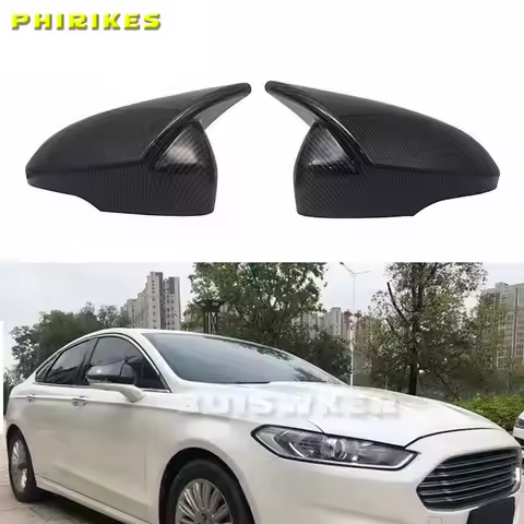 Rearview Mirror Cover Side Reversing Mirror For Ford Mondeo Fusion MK5 2013-2020 Carbon Look Ox Horn
