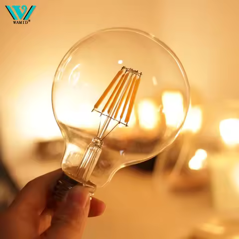 Bombiilas Retro Edison Filament LED Light Bulb E27 AC 220V 240V G80 G95 G125 Globe Light Glass Bulb 