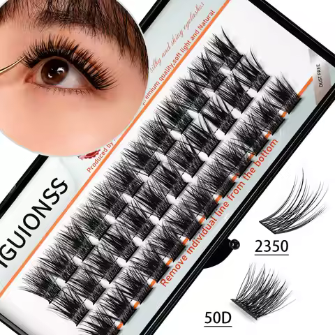 IGUIONSS Wispy Cluster Lashes DIY Lash Extensions Individual Eyelash Clusters Natural Soft Lashes C 