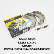 APIDO BRAKE SHOES BRAKE LINING RXZ LC135 SRL110 SRL115 SRL 110 115 FI EGO NOUVO AVANTIZ NVX EVO Z DV