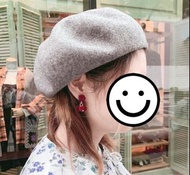 日本 BEAMS 配色復古貝蕾帽 純羊毛 貝蕾帽 貝雷帽 畫家帽 羊毛 毛帽 復古 古著 撞色 頭圍可調整 #24春古著