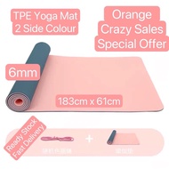 TPE Yoga Mat Fitness Mat Aerobic Home Workout Gym Exercise