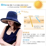 Uv CUT Hat Reversible Blue and Khaki Color Foldable