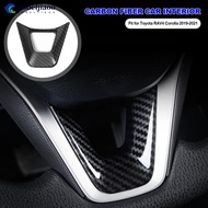 NOBELJIAOO Carbon Fiber Car Interior Decoration Steering Wheel Panel Sequins Cover Bottom Trim Stick