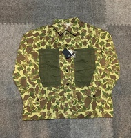 NIGEL CABOURN THE ARMY GYM JAPAN WASHED DUCK CAMOUFLAGE REVERSIBLE UTILITY MILITARY JACKET SURPLUS A