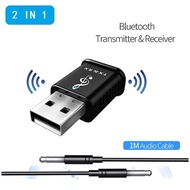 2 in 1 USB Bluetooth Transmitter Receiver 5.0 Computer TV Speaker Car Wireless Bluetooth Adapter