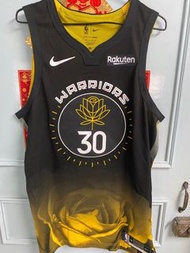 Nike Nba Stephen Curry  史蒂芬居里 庫里  Warriors  Golden State 金洲勇士 球員版落場 AU Jersey 籃球波衫球衣