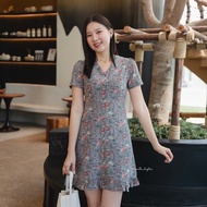 Alice dress (Vanilla Chapters) - เดรสลายดอกผ้าเกาหลี