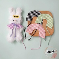 JONY Doll Clothes,|Outfit 10~15cm Checkered Cloak, Kawaii Checkered Cotton Stuffed Doll 15cm Cotton 