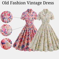 MILI Retro Dress High-Quality Heavy Jacquard Dress French Romantic 2-Color Printed Dress High Waist 