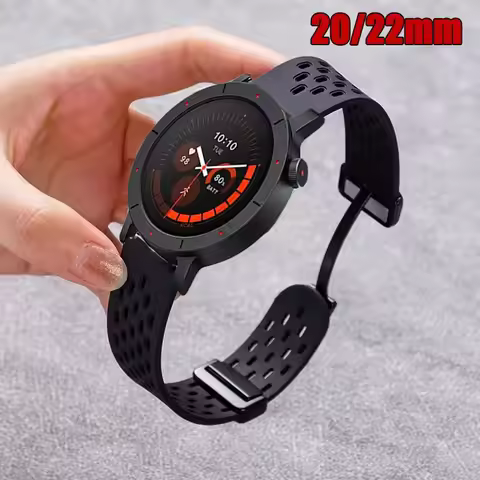 Magnetic Silicone Strap For CMF By Nothing Watch Pro 3 2 1 20mm 22mm Watch Band For Amazfit GTR 4 3 