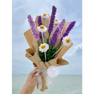 Handmade Crochet Flower Bouquet Lavender Daisy [Price for 1 flower only]