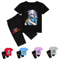 2026 E-commerce Children's Clothing Yu-Gi-Oh exal Short-Sleeved T-Shirt Summer+Shorts K519COD FDQ3