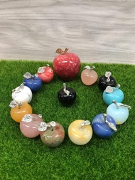 水晶原石蘋果幸福禮物：紅紋石 藍紋石 白松石 黃玉 馬達加斯加粉水晶 龍血石 黃玉 藍文石 蛋白石 綠松石 黑曜石 粉水晶