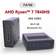 最新銳龍AMD 7840HS迷你電腦高性能遊戲主機DDR5 5600Mhz雙通道Pcie 4.0 SSD WIFI6E 2.5G LAN