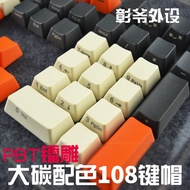 P PBT Laser Engraving GMK Large Carbon Color Matching Side Engraving Positive Engraving 104/108 Mech